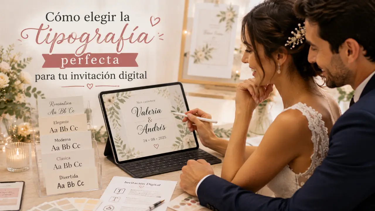 Cómo elegir la tipografía perfecta para tu invitación digital