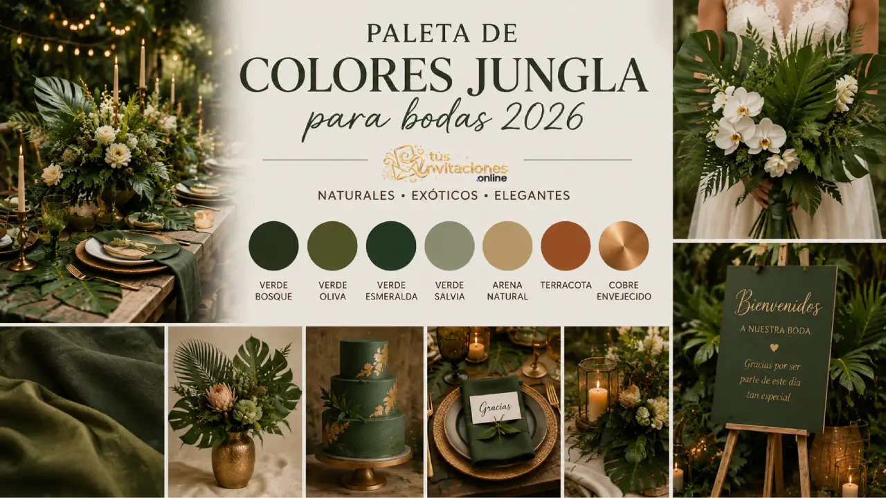 Decoración estilo jungla para bodas 2026