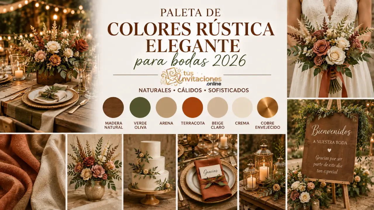 Decoración rústica elegante para bodas 2026