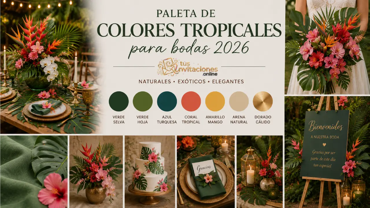 Decoración tropical elegante para bodas 2026